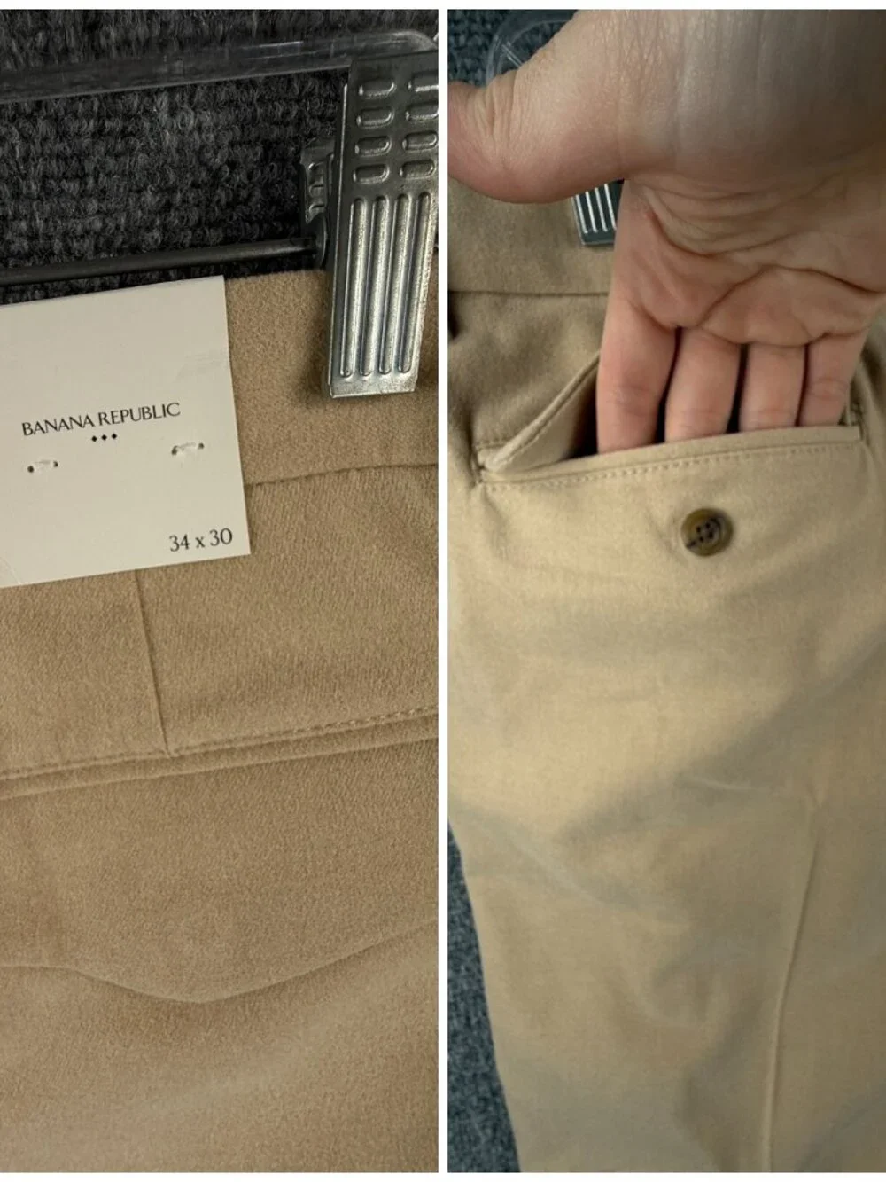 NWT Banana Republic Brushed Pleated Pant Men 34x30 Tapered Leg Relaxed Fit
